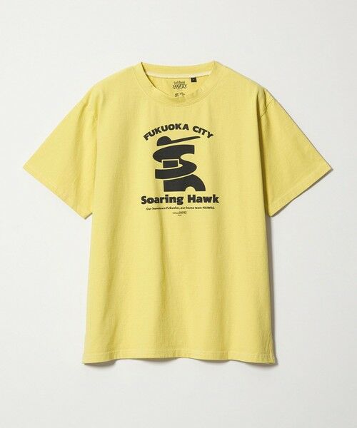 green label relaxing / グリーンレーベル リラクシング Tシャツ | 【別注】＜SoftBank HAWKS×FRUIT OF THE LOOM×GLR＞プリントTシャツ（YELLOW）