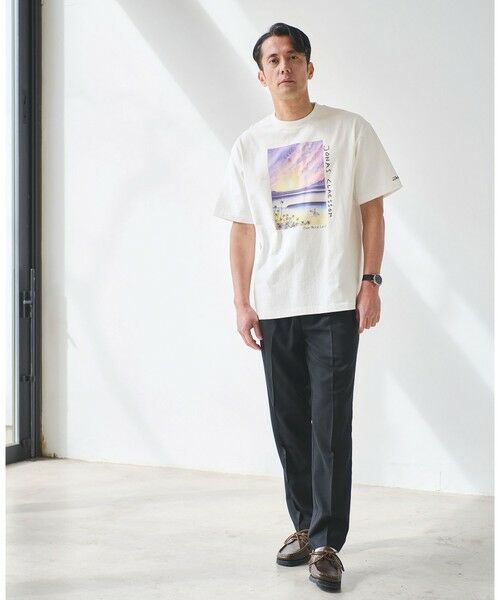 green label relaxing / グリーンレーベル リラクシング Tシャツ | 【別注】＜Jonas Claesson＞SEA アート 半袖 Tシャツ | 詳細9