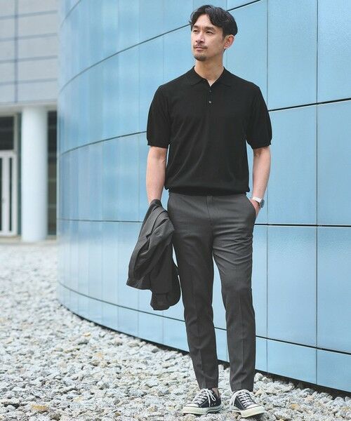 green label relaxing / グリーンレーベル リラクシング ポロシャツ | 【WEB限定】JUST fit ジャケイン ニット 半袖 ポロシャツ | 詳細1