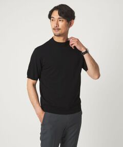 green label relaxing / グリーンレーベル リラクシング ニット・セーター | 【WEB限定】JUST fit ジャケイン モックネック 半袖 ニット