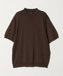 green label relaxing / グリーンレーベル リラクシング ニット・セーター | 【WEB限定】JUST fit ジャケイン モックネック 半袖 ニット