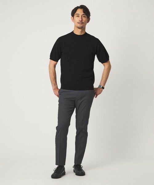 green label relaxing / グリーンレーベル リラクシング ニット・セーター | 【WEB限定】JUST fit ジャケイン モックネック 半袖 ニット | 詳細1