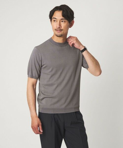 green label relaxing / グリーンレーベル リラクシング ニット・セーター | 【WEB限定】JUST fit ジャケイン モックネック 半袖 ニット | 詳細6