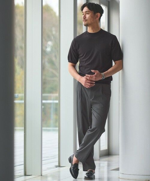 green label relaxing / グリーンレーベル リラクシング ニット・セーター | 【WEB限定】JUST fit ジャケイン モックネック 半袖 ニット | 詳細15