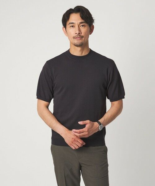 green label relaxing / グリーンレーベル リラクシング ニット・セーター | 【WEB限定】JUST fit ジャケイン モックネック 半袖 ニット | 詳細16