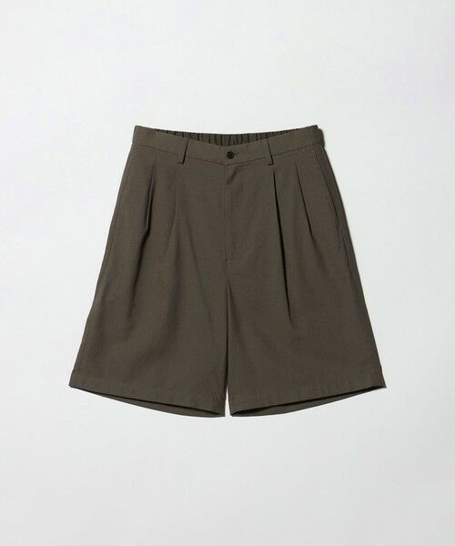 green label relaxing / グリーンレーベル リラクシング ショート・ハーフ・半端丈パンツ | TR 和紙 2プリーツ ショート パンツ ショーツ（MOCA）