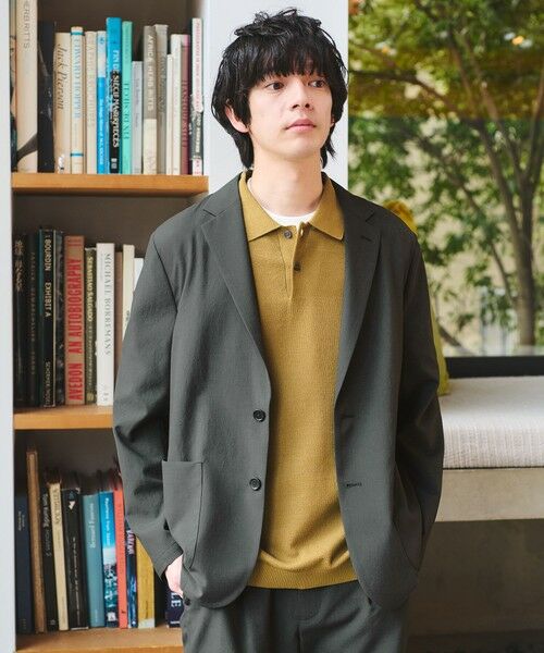 green label relaxing / グリーンレーベル リラクシング テーラードジャケット | Dot Air リラックス ジャケット -ストレッチ-（OLIVE）