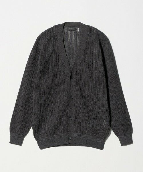 green label relaxing / グリーンレーベル リラクシング カーディガン・ボレロ | ミックス メランジ メッシュ カーディガン | 詳細2