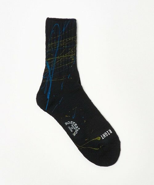 green label relaxing / グリーンレーベル リラクシング ソックス | 【別注】＜ROSTER SOX＞ ペイントソックス（BLACK）