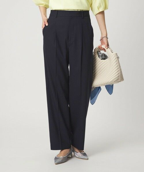 green label relaxing / グリーンレーベル リラクシング スラックス・ドレスパンツ | ［size SHORTあり］ライト カチリラ ストレート パンツ | 詳細9