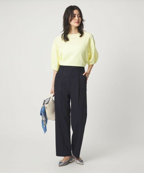 green label relaxing / グリーンレーベル リラクシング スラックス・ドレスパンツ | ［size SHORTあり］ライト カチリラ ストレート パンツ | 詳細10