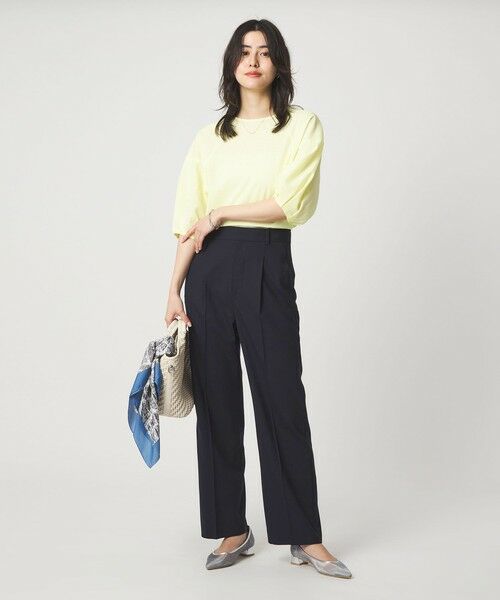 green label relaxing / グリーンレーベル リラクシング スラックス・ドレスパンツ | ［size SHORTあり］ライト カチリラ ストレート パンツ | 詳細11