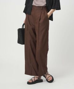 green label relaxing / グリーンレーベル リラクシング スラックス・ドレスパンツ | ［size SHORT/TALLあり］ライト リネンライク ストレート パンツ UVカット 通気性