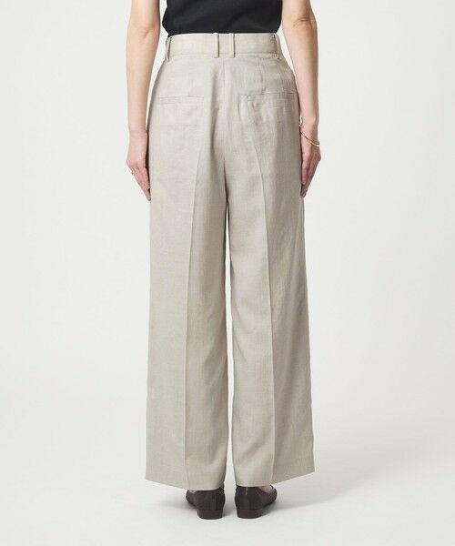 green label relaxing / グリーンレーベル リラクシング スラックス・ドレスパンツ | ［size SHORT/TALLあり］ライト リネンライク ストレート パンツ UVカット 通気性 | 詳細10