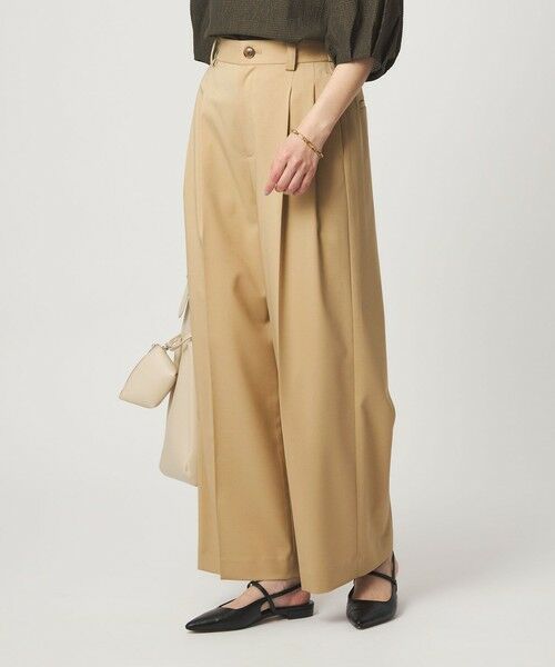 green label relaxing / グリーンレーベル リラクシング スラックス・ドレスパンツ | ［size SHORT/TALLあり］ツイル イージー ワイド パンツ | 詳細2