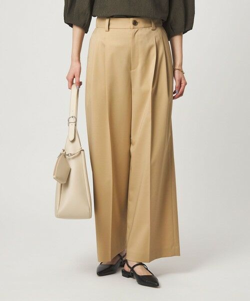 green label relaxing / グリーンレーベル リラクシング スラックス・ドレスパンツ | ［size SHORT/TALLあり］ツイル イージー ワイド パンツ | 詳細1