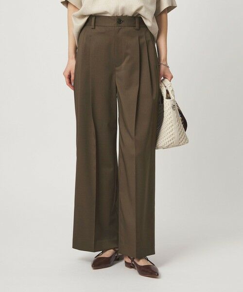 green label relaxing / グリーンレーベル リラクシング スラックス・ドレスパンツ | ［size SHORT/TALLあり］ツイル イージー ワイド パンツ | 詳細6