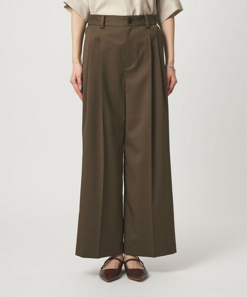 green label relaxing / グリーンレーベル リラクシング スラックス・ドレスパンツ | ［size SHORT/TALLあり］ツイル イージー ワイド パンツ | 詳細15