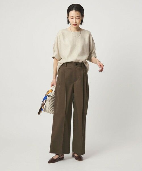 green label relaxing / グリーンレーベル リラクシング スラックス・ドレスパンツ | ［size SHORT/TALLあり］ツイル イージー ワイド パンツ | 詳細8