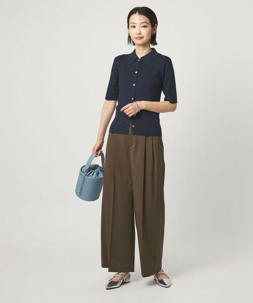 green label relaxing / グリーンレーベル リラクシング スラックス・ドレスパンツ | ［size SHORT/TALLあり］ツイル イージー ワイド パンツ | 詳細11