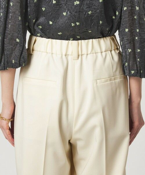 green label relaxing / グリーンレーベル リラクシング スラックス・ドレスパンツ | ［size SHORT/TALLあり］ツイル イージー ワイド パンツ オフホワイト | 詳細11