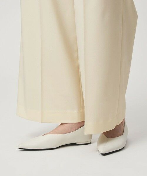 green label relaxing / グリーンレーベル リラクシング スラックス・ドレスパンツ | ［size SHORT/TALLあり］ツイル イージー ワイド パンツ オフホワイト | 詳細13