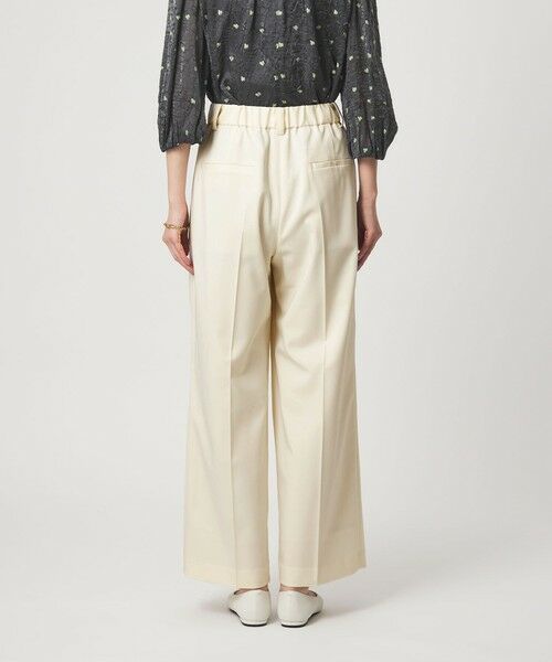 green label relaxing / グリーンレーベル リラクシング スラックス・ドレスパンツ | ［size SHORT/TALLあり］ツイル イージー ワイド パンツ オフホワイト | 詳細9