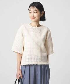 green label relaxing / グリーンレーベル リラクシング シャツ・ブラウス | ラティス ツイードライク プルオーバー