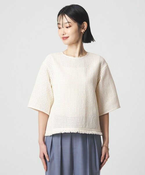 green label relaxing / グリーンレーベル リラクシング シャツ・ブラウス | ラティス ツイードライク プルオーバー | 詳細5