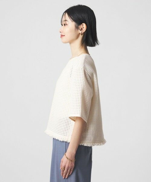 green label relaxing / グリーンレーベル リラクシング シャツ・ブラウス | ラティス ツイードライク プルオーバー | 詳細6