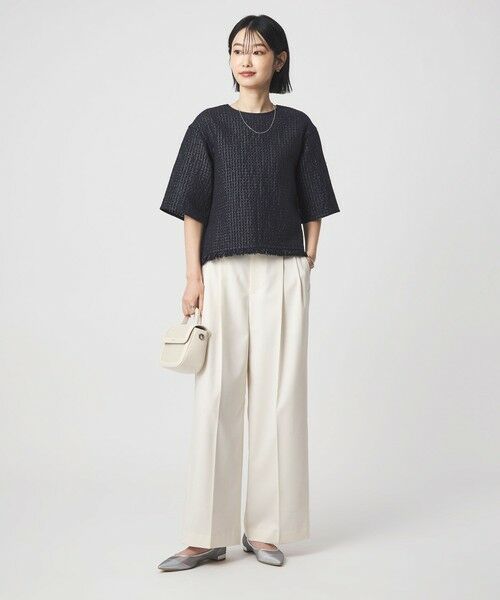 green label relaxing / グリーンレーベル リラクシング シャツ・ブラウス | ラティス ツイードライク プルオーバー | 詳細15