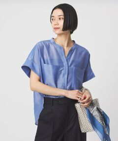 green label relaxing / グリーンレーベル リラクシング シャツ・ブラウス | カールマイヤー ポケット ショートスリーブ ブラウス マシンウォッシャブル 通気性