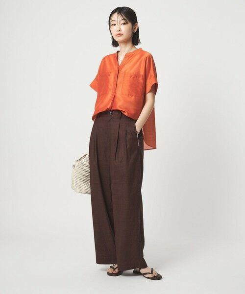 green label relaxing / グリーンレーベル リラクシング シャツ・ブラウス | カールマイヤー ポケット ショートスリーブ ブラウス マシンウォッシャブル 通気性 | 詳細2