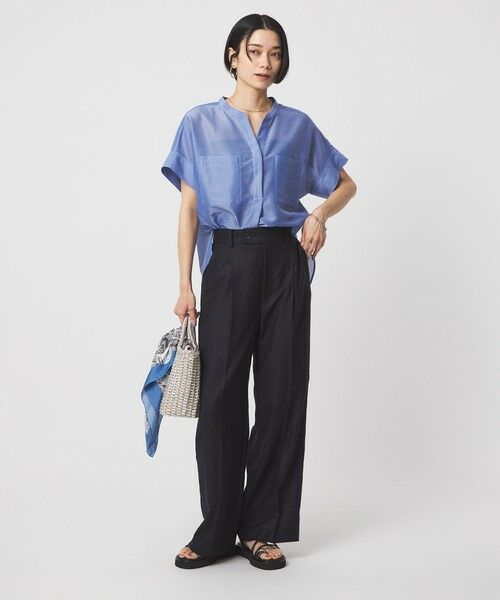 green label relaxing / グリーンレーベル リラクシング シャツ・ブラウス | カールマイヤー ポケット ショートスリーブ ブラウス マシンウォッシャブル 通気性 | 詳細14
