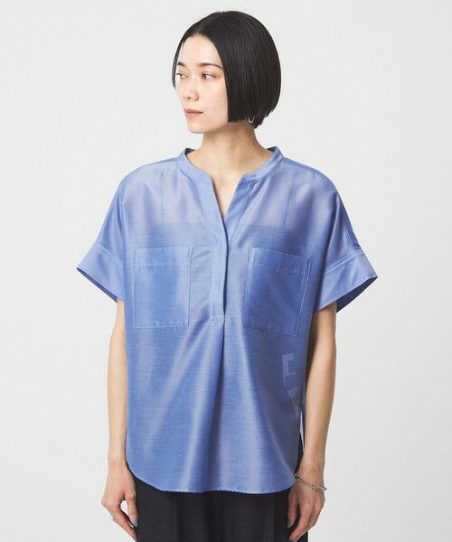 green label relaxing / グリーンレーベル リラクシング シャツ・ブラウス | カールマイヤー ポケット ショートスリーブ ブラウス マシンウォッシャブル 通気性 | 詳細9