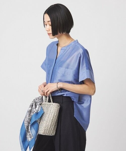 green label relaxing / グリーンレーベル リラクシング シャツ・ブラウス | カールマイヤー ポケット ショートスリーブ ブラウス マシンウォッシャブル 通気性 | 詳細6