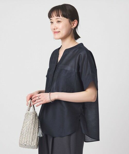 green label relaxing / グリーンレーベル リラクシング シャツ・ブラウス | カールマイヤー ポケット ショートスリーブ ブラウス マシンウォッシャブル 通気性 | 詳細18