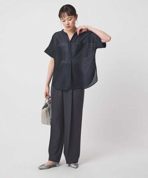 green label relaxing / グリーンレーベル リラクシング シャツ・ブラウス | カールマイヤー ポケット ショートスリーブ ブラウス マシンウォッシャブル 通気性 | 詳細20