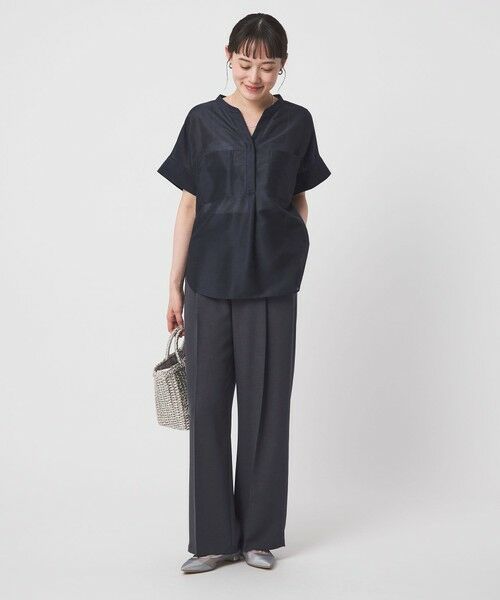 green label relaxing / グリーンレーベル リラクシング シャツ・ブラウス | カールマイヤー ポケット ショートスリーブ ブラウス マシンウォッシャブル 通気性 | 詳細23