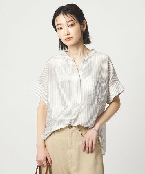 green label relaxing / グリーンレーベル リラクシング シャツ・ブラウス | カールマイヤー ポケット ショートスリーブ ブラウス マシンウォッシャブル 通気性（その他1）