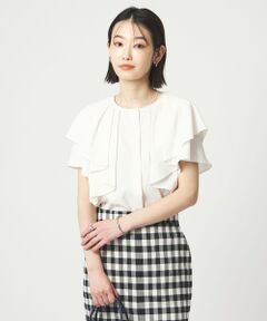 green label relaxing / グリーンレーベル リラクシング シャツ・ブラウス | Breeze Cool  ラッフル ブラウス マシンウォッシャブル 吸水速乾 通気性 UVカット