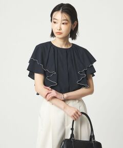 green label relaxing / グリーンレーベル リラクシング シャツ・ブラウス | Breeze Cool  ラッフル ブラウス マシンウォッシャブル 吸水速乾 通気性 UVカット