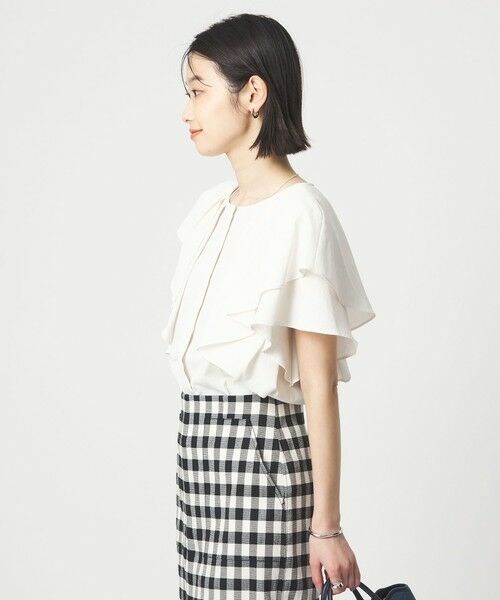 green label relaxing / グリーンレーベル リラクシング シャツ・ブラウス | Breeze Cool  ラッフル ブラウス マシンウォッシャブル 吸水速乾 通気性 UVカット | 詳細1