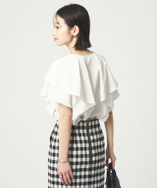 green label relaxing / グリーンレーベル リラクシング シャツ・ブラウス | Breeze Cool  ラッフル ブラウス マシンウォッシャブル 吸水速乾 通気性 UVカット | 詳細2