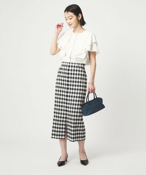green label relaxing / グリーンレーベル リラクシング シャツ・ブラウス | Breeze Cool  ラッフル ブラウス マシンウォッシャブル 吸水速乾 通気性 UVカット | 詳細3