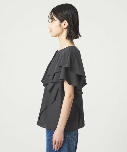 green label relaxing / グリーンレーベル リラクシング シャツ・ブラウス | Breeze Cool  ラッフル ブラウス マシンウォッシャブル 吸水速乾 通気性 UVカット | 詳細15