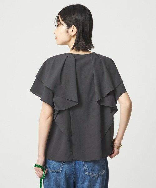 green label relaxing / グリーンレーベル リラクシング シャツ・ブラウス | Breeze Cool  ラッフル ブラウス マシンウォッシャブル 吸水速乾 通気性 UVカット | 詳細10