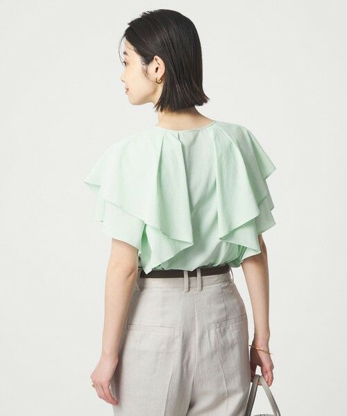 green label relaxing / グリーンレーベル リラクシング シャツ・ブラウス | Breeze Cool  ラッフル ブラウス マシンウォッシャブル 吸水速乾 通気性 UVカット | 詳細23