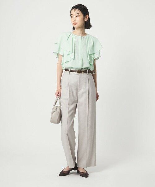 green label relaxing / グリーンレーベル リラクシング シャツ・ブラウス | Breeze Cool  ラッフル ブラウス マシンウォッシャブル 吸水速乾 通気性 UVカット | 詳細24