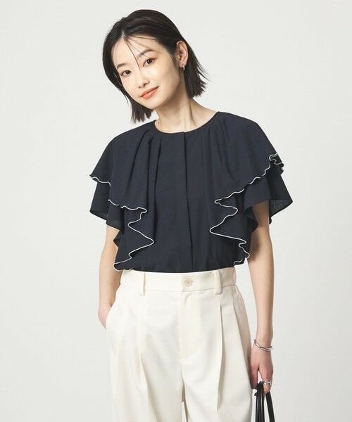 green label relaxing / グリーンレーベル リラクシング シャツ・ブラウス | Breeze Cool  ラッフル ブラウス マシンウォッシャブル 吸水速乾 通気性 UVカット | 詳細26